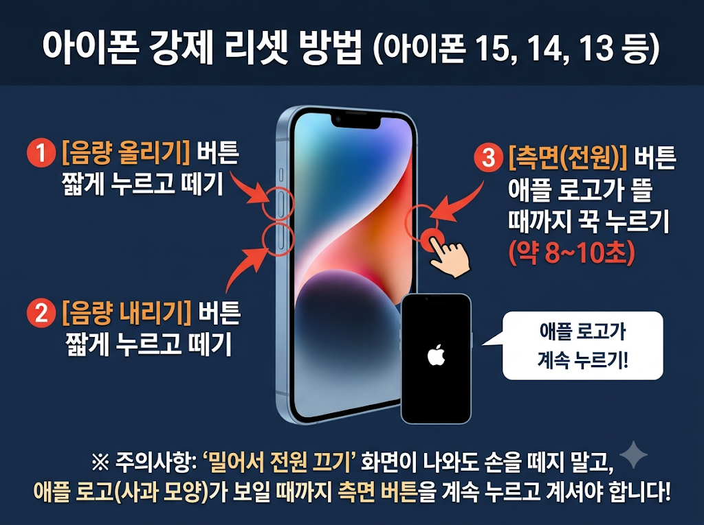 아이폰 강제 재부팅 최신기종