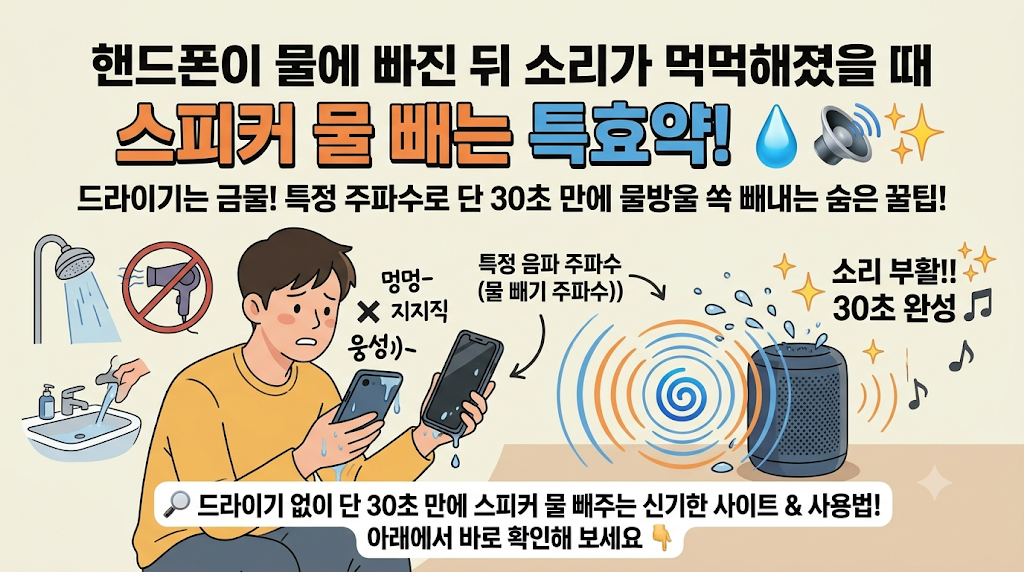 아이폰·갤럭시 스피커 물 빼기! 드라이기 대신 '이 사이트' 쓰세요 1 핸드폰 물에 빠짐