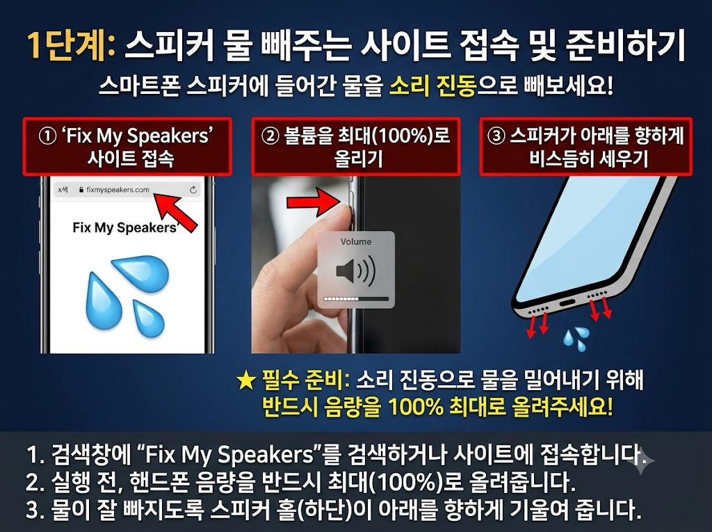 아이폰·갤럭시 스피커 물 빼기! 드라이기 대신 '이 사이트' 쓰세요 2 스피커 물 빼기 사이트